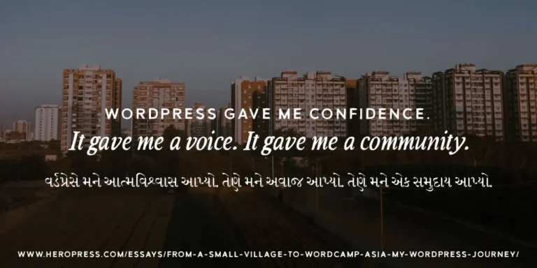 HeroPress: 😊 From a Small Village to WordCamp Asia: My WordPress Journey 🌍✨
